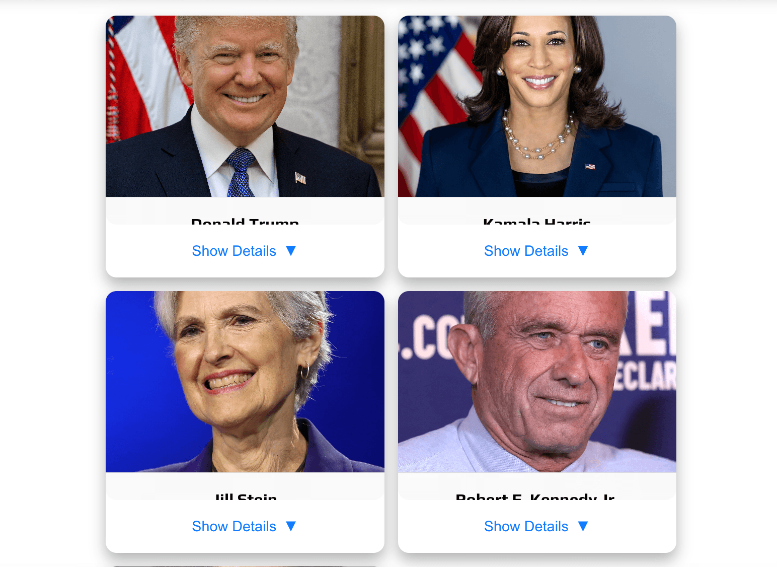 Who is running in the 2024 U.S. presidential election? - Data Player